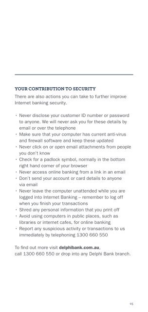 Internet Banking - Delphi Bank