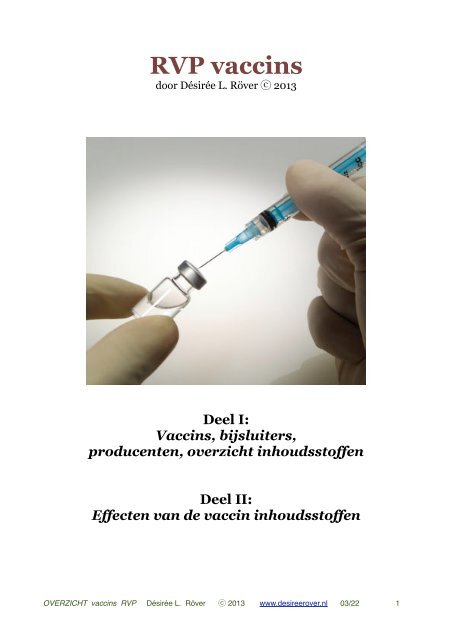 RVP Vaccins en inhoudsstoffen - Désirée Röver