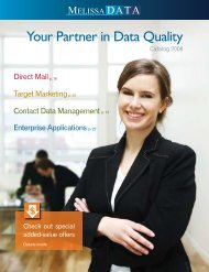 Your Partner in Data Quality - Melissa Data