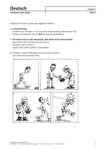 Aufnahmeprüfungen in Gymnasien, Deutsch