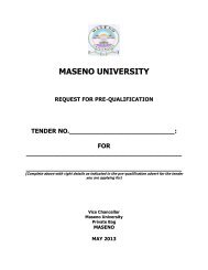 maseno university request for pre-qualification tender no.