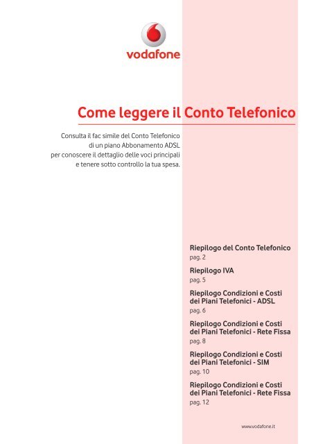 Come leggere il Conto Telefonico - Vodafone