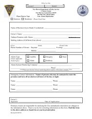Emergency Response Alarm Registration Form - City of New Haven