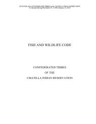 Fish and Wildlife Code - Confederated Tribes of the Umatilla Indian ...