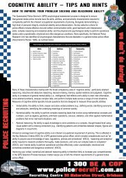 tips and hints - Queensland Police Recruiting
