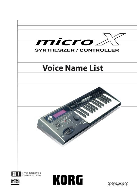 Microx Voice Name List Korg