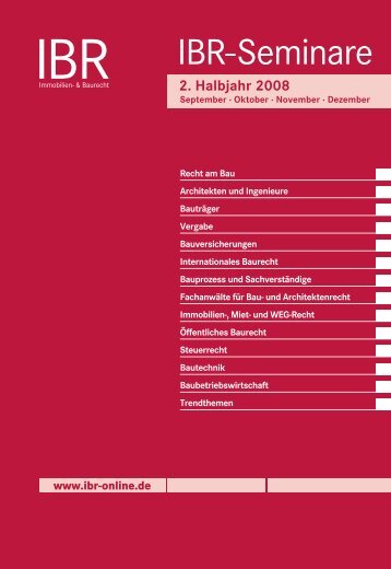 Ibr-Seminare 2. Halbjahr 2008