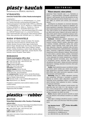 plastics and rubber - Plasty a kau?uk