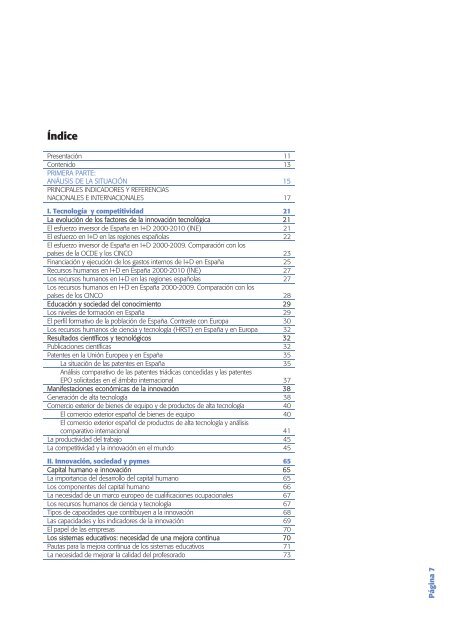 Tecnología e Innovación en España (Informe COTEC 2012)