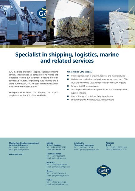 Ship Spares Logistics - GAC