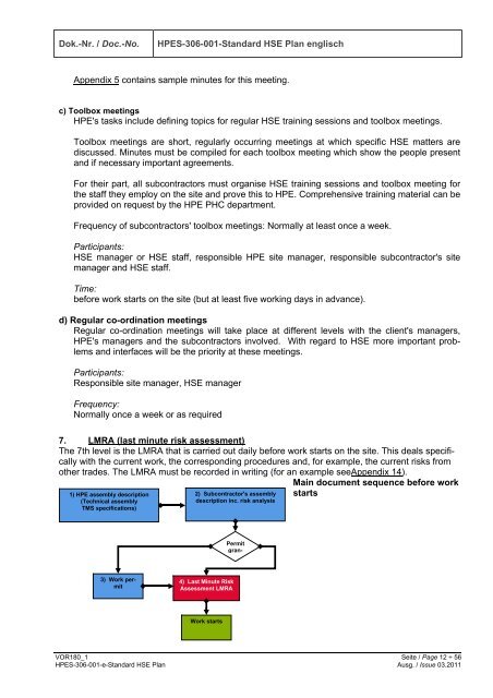 Show HSE plan - Hitachi Power Europe GmbH