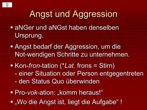 Personzentrierte Perspektiven zur Angst - Peter F. Schmid