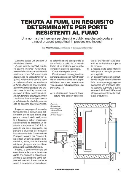 tenuta ai fumi, un requisito determinante per porte resistenti ... - Epc.it