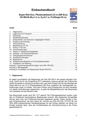 Einbauhandbuch der SR Eco