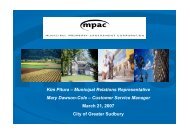 Municipal Property Assessment Corporation - City of Greater Sudbury