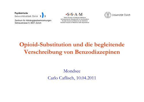 Opioid-Substitution und die begleitende Verschreibung von ...