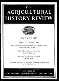 VOLUME I 1953 - British Agricultural History Society