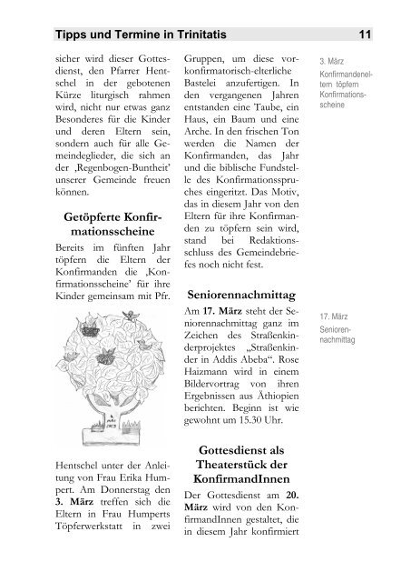 2 Inhalt - Evangelische Trinitatiskirchengemeinde Marburg-Wehrda