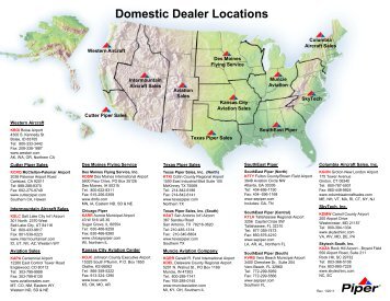 Domestic Dealer Locations - Piper Aircraft, Inc.