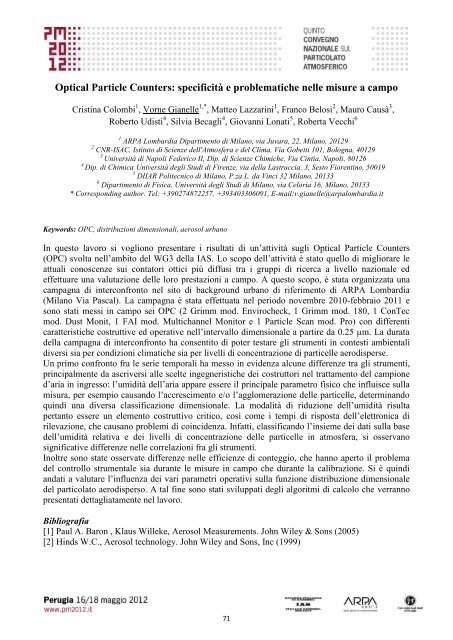 Contributi poster - PM2012