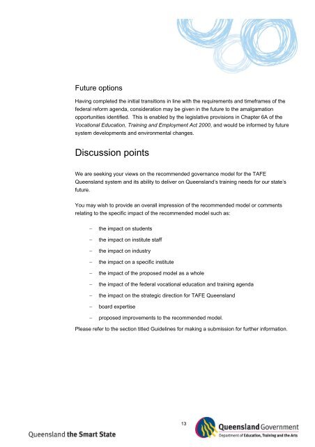 TAFE Queensland Governance Model Consultation Paper [PDF ...