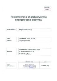 Projektowana charakterystyka energetyczna budynku