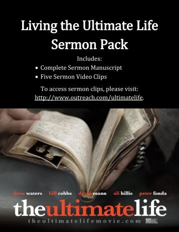 Living the Ultimate Life Sermon Pack - Outreach
