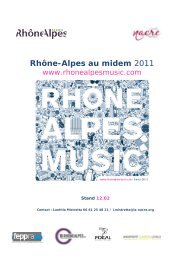 Le stand RhÃ´ne-Alpes au Midem 2011 - La NACRe