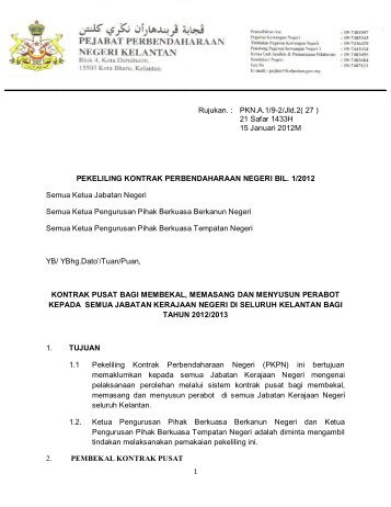 Bil. 1 / 2012 ( Perabot ) - Pejabat Perbendaharaan Negeri Kelantan