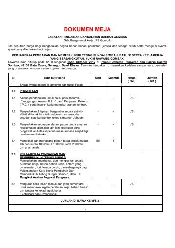 Fail Tender - Sistem Tender Dokumen dan Sebutharga - Selangor