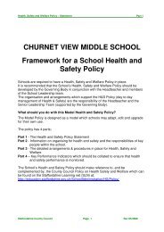 Health & Safety - Churnet View Middle School