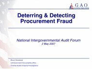 Detecting & Deterring Fraud - Intergovernmental Audit Forums