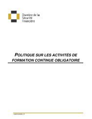 politique sur les activitÃ©s de formation continue obligatoire