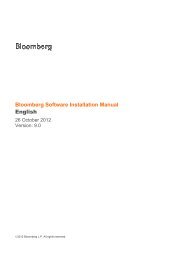 Bloomberg Software Installation Manual English