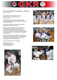 Victorian Regional Tournament - Round 1 - GKR Karate