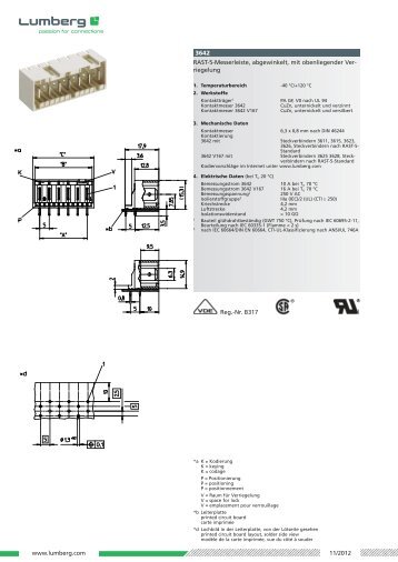 www.lumberg.com 11/2012 3642 Reg.-Nr. B317 RAST-5 ...