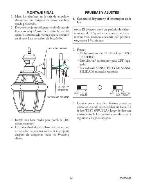 DualBriteÂ® Motion Sensing Coach Light