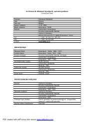 Curriculum Vitae - Prirodno-matematiÄki fakultet u Kragujevcu ...