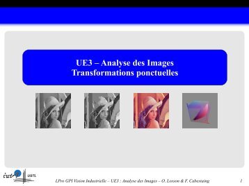 UE3 â Analyse des Images Transformations ponctuelles - IUT