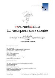 Konzept NaturparkSchule - Naturpark Nuthe-Nieplitz