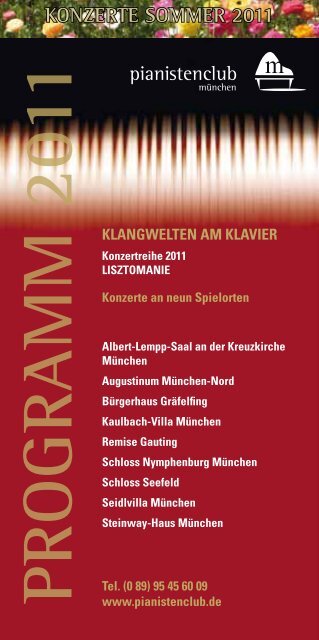 PROGRAMM 2011 - Pianistenclub eV