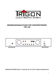 bedienungsanleitung für vorverstärker trv-100 - Trigon Elektronik ...