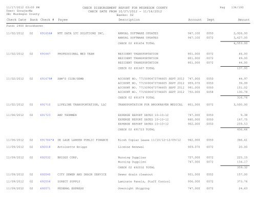 Accounts Payable Covering the Period 10-27 ... - Muskegon County