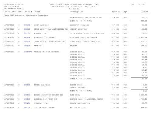 Accounts Payable Covering the Period 10-27 ... - Muskegon County