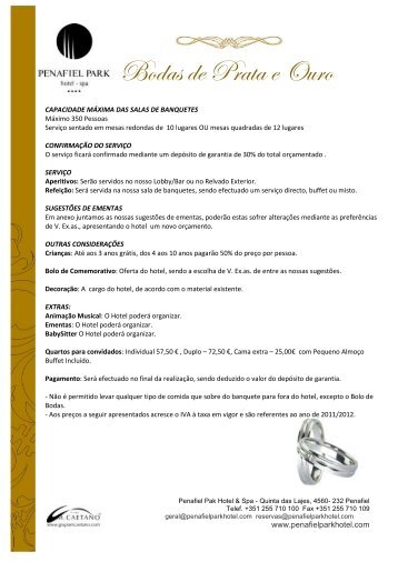SugestÃƒÂ£o de Ementa - Penafiel Park Hotel