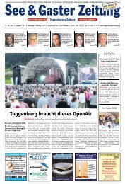 Toggenburg braucht dieses OpenAir - Aktuelle Ausgabe