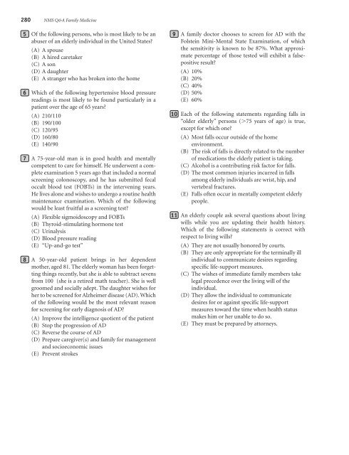 NMS Q&A Family Medicine