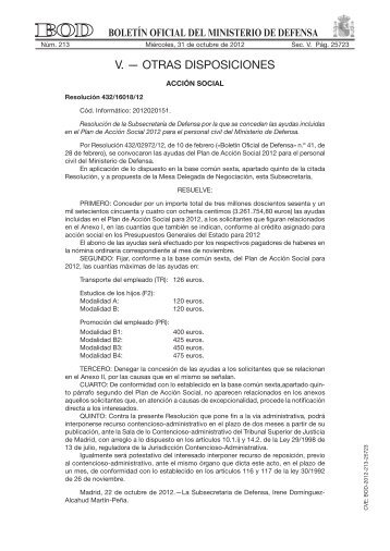 concesiÃ³n las ayudas incluidas en el plan de acciÃ³n social 2012 ...