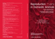 Reproduction in Domestic Animals