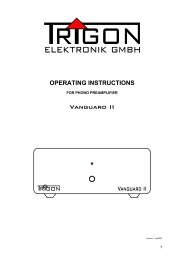 OPERATING INSTRUCTIONS - Trigon Elektronik GmbH